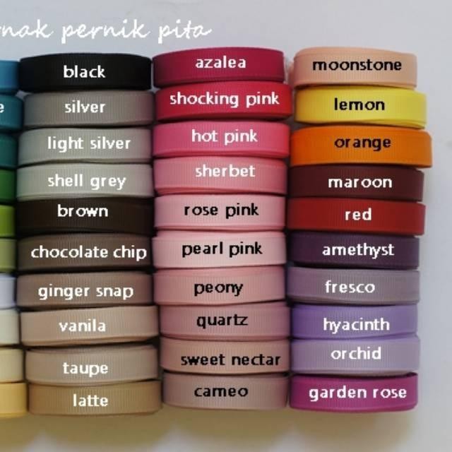 

AT 9 METER - PITA GG LEBAR 9MM (3/8 INCH) GROSGRAIN IMPORT PREMIUM