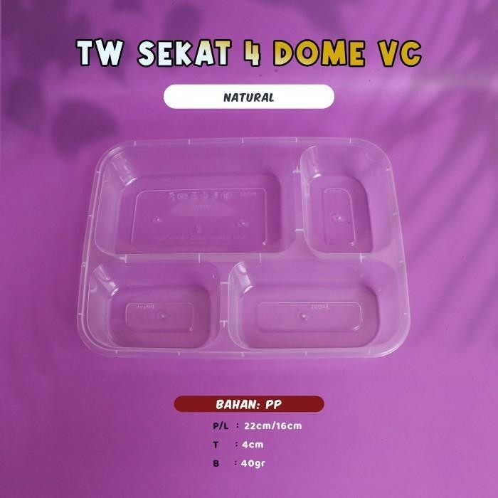 (Expert) THINWALL SEKAT 4 - BENTO SEKAT 4 - TEMPAT MAKAN PLASTIK ESTETIK