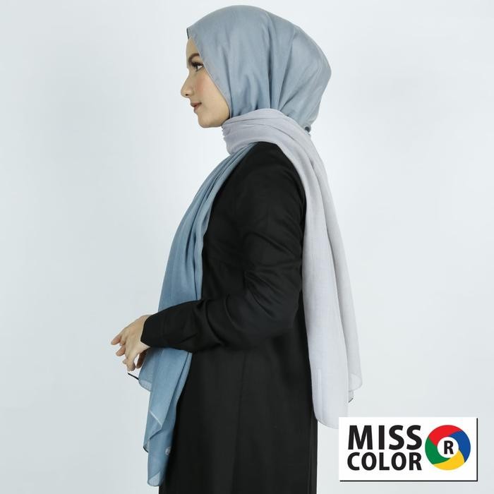 Jilbab Turki Pashmina Miss Color Hijab Flam Gradasi 70 x 185 - 001