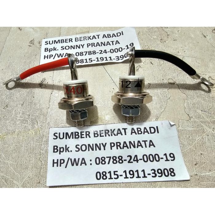 DIODE ZX40-12 DIODA ZX 40-12 RECTIFIER ZX4012 - 40A 1200V - DAPAT 2 DIODA POSITIVE + dan NEGATIVE -