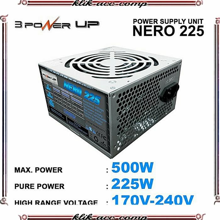 POWER SUPPLY 500WATT POWER UP NERO 225 POWER SUPPLY PC