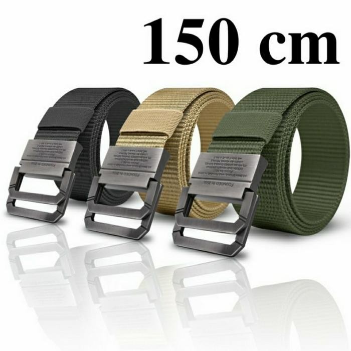 IKAT PINGGANG PRIA TACTICAL JUMBO PANJANG 150 CM SABUK GESPER KANVAS