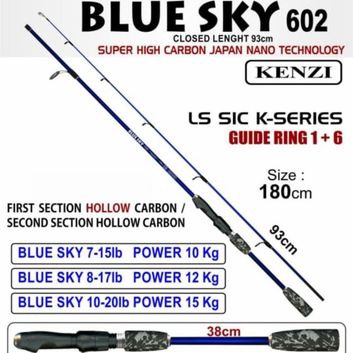 joran pancing kenzi blue sky 180 cm bluesky