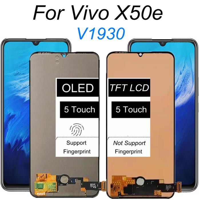 6.44 OLED For Vivo X50e LCD Display Touch Screen Digitizer Asse