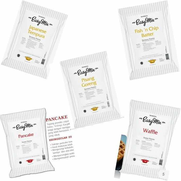

New Tepung Easy Mix All Variant Fish n Chip Tempura Waffle SRIBOGA 1kg