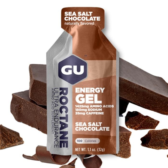 

New GU Roctane Energy Gel Sea Salt Chocolate / Suplemen Fitness Fitnes