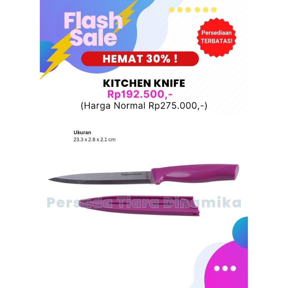 PROMO>>> TUPPERWARE KITCHEN KNIFE - PISAU DAPUR ALA TUPPERWARE <<<TERBARU