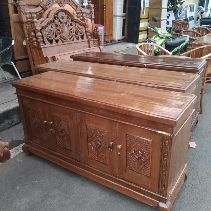 Buffet Tv Kayu Mahoni Rata
