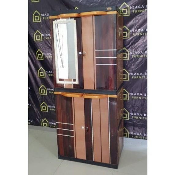 (Khusus Bogor) Lemari Plastik 2 Pintu Naiba 9224 Cern Kunci