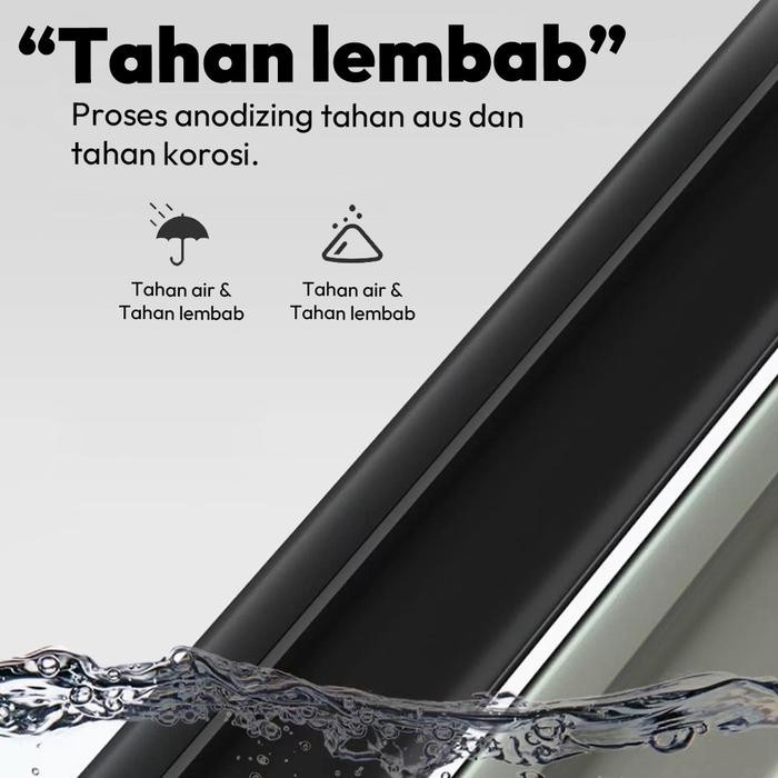 Lis Plint Lampu/Led Alumunium (8Cm), Floor Skirting Alumunium, Aksesoris Rumah Dan Lantai Terlaris