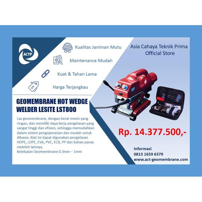 Mesin Las Geomembrane Hot Wedge Welder Lst800