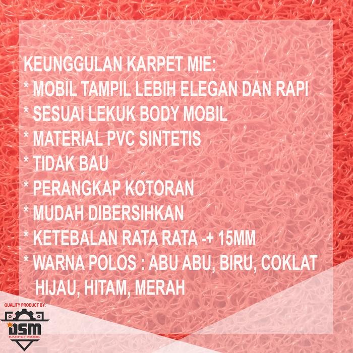 Karpet Mobil Mie Toyota Calya Daihatsu Sigra - 3 Baris / Karpet Mobil Calya Sigra / Dsm