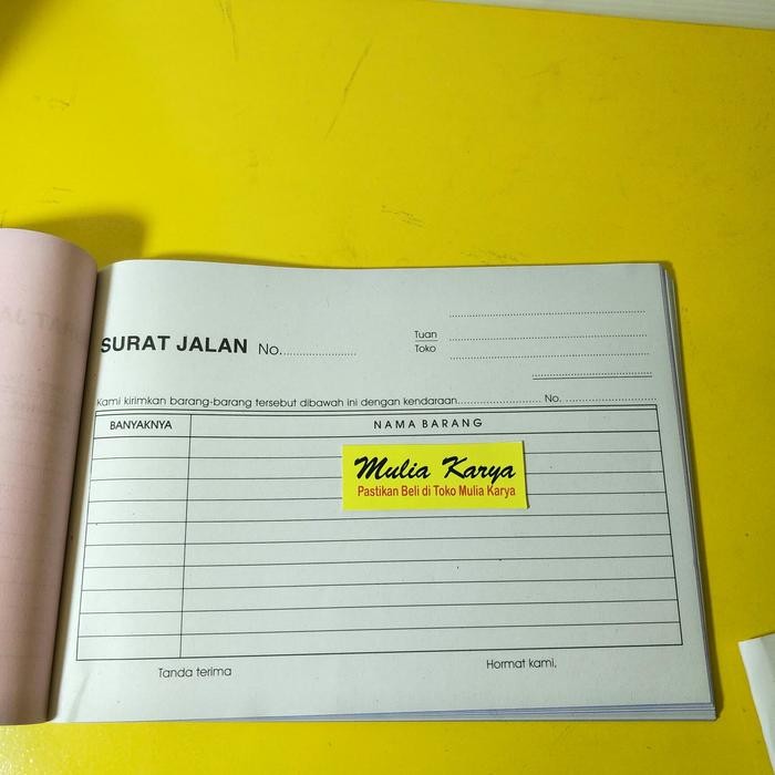 

Buku Surat Jalan Rangkap 2 Ncr Besar / Pak 10 Buku