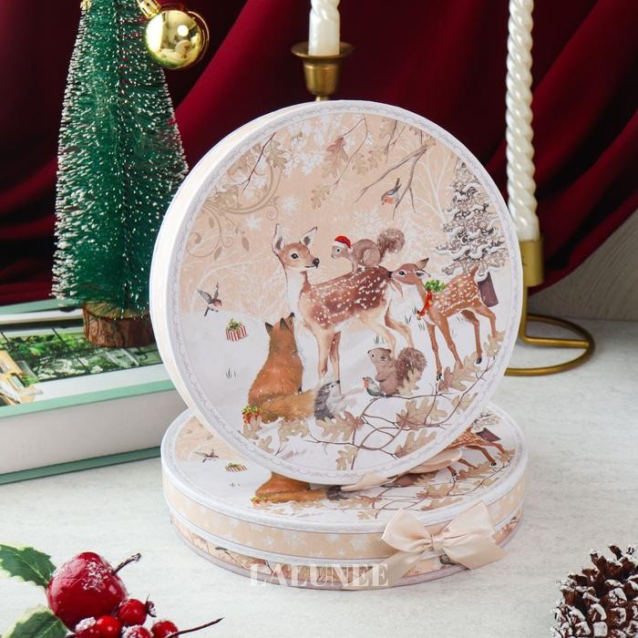 

Christmas Gift Plate Set - Hampers Piring Keramik Natal - Paket Piring Natal Isi 2