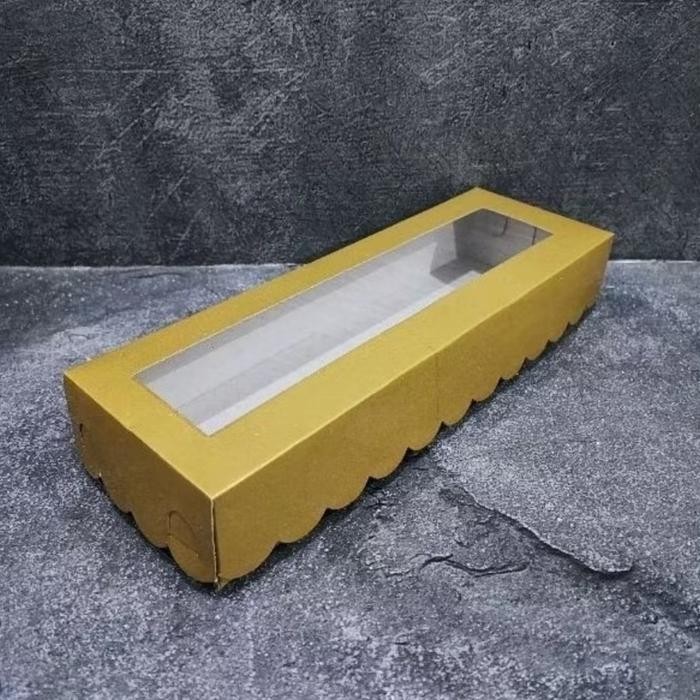 Dus Kaca Mas 10x30x5 10pcs Dus Brownies Gold 10 x 30