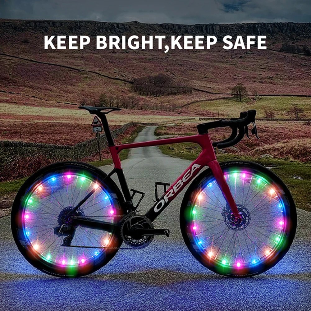 Bicycle Wheel LED Lights Mountain Bike Frame Decoration Lights Bicycle Spoke Lamp Night Riding Wheel