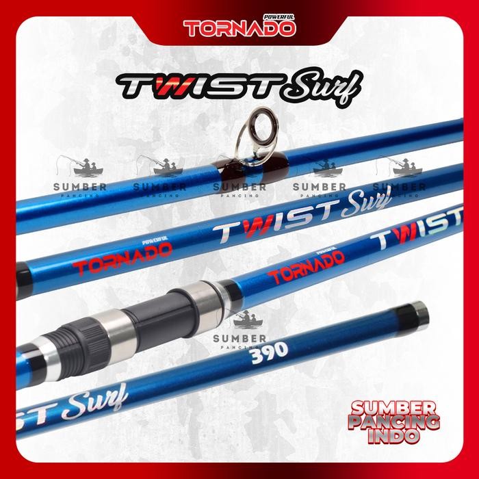 TORNADO Joran Pancing Spinning TWIST SURF 390cm - 450cm Carbon Joran Sambung 3 Cocok Untuk Surf