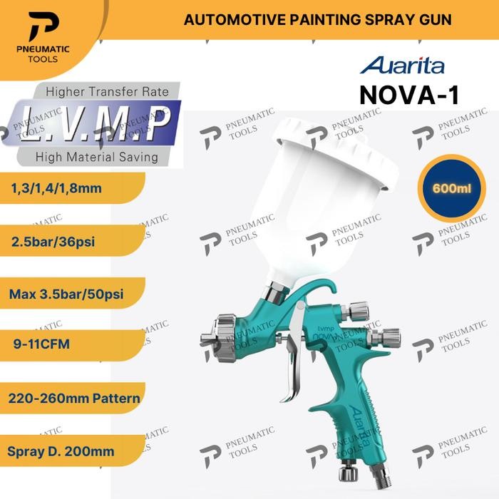 Spray Gun Auarita Nova-1 Lvmp - Automotive Painting Spray Gun