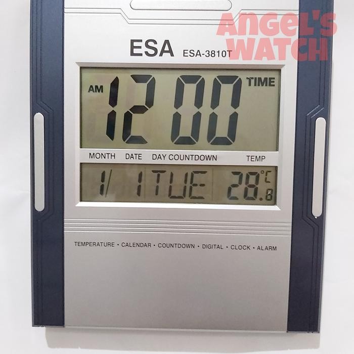 

Jam Dinding Digital Esa-3810 Fitur Lengkap Kalender Suhu Original