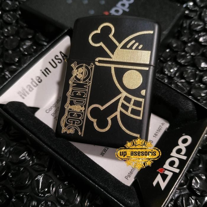 Zippo Korek Api Custom Logo One Piece Ukir Grafir