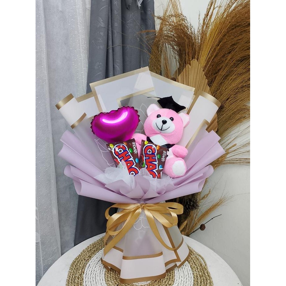 Bucket Boneka Wisuda Bucket Boneka Snack Bucket Graduation Balon Mini