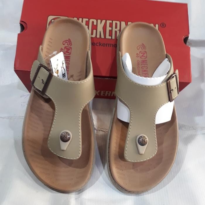 Terbaru Sandal Jepit Pria Neckermann Eden-044 Original Cream