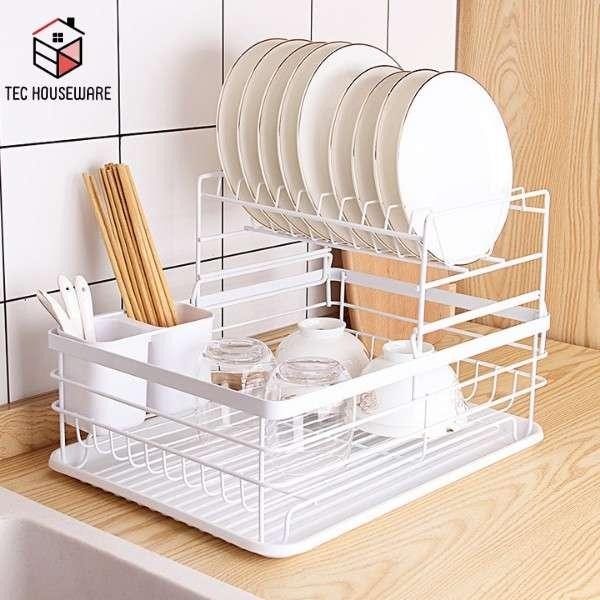 

TECKUDO Rak Dapur Nordic Style Stainless Rak Wastafel Rak Piring dan Peralatan Dapur kokoh kuat