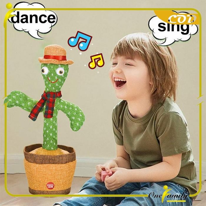 Mainan kaktus Boneka Pintar Bisa Ngomong Bicara Rekam Dancing cargers