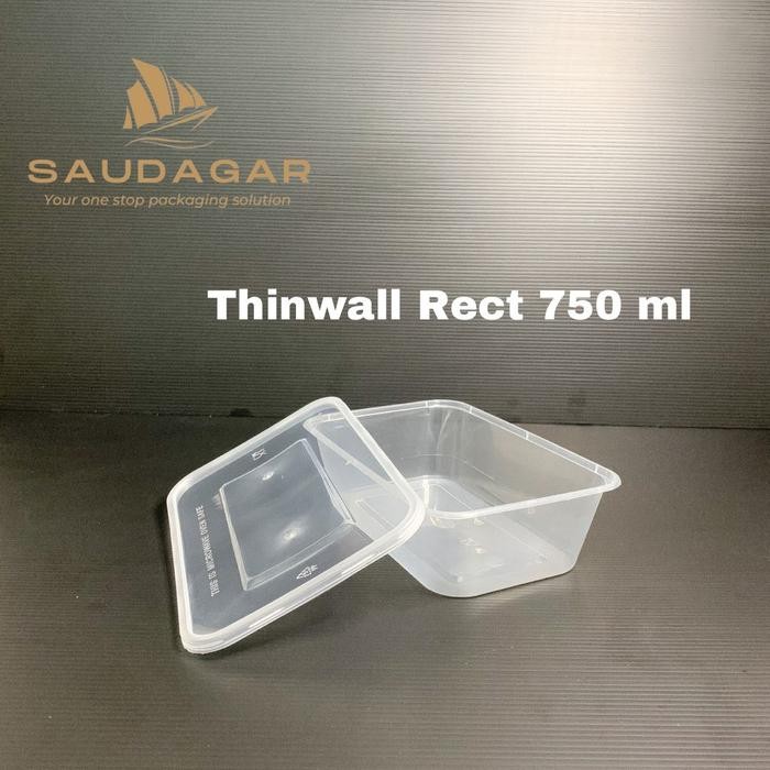 

Thinwall persegi panjang 750 ml / kotak makan plastik rectangular