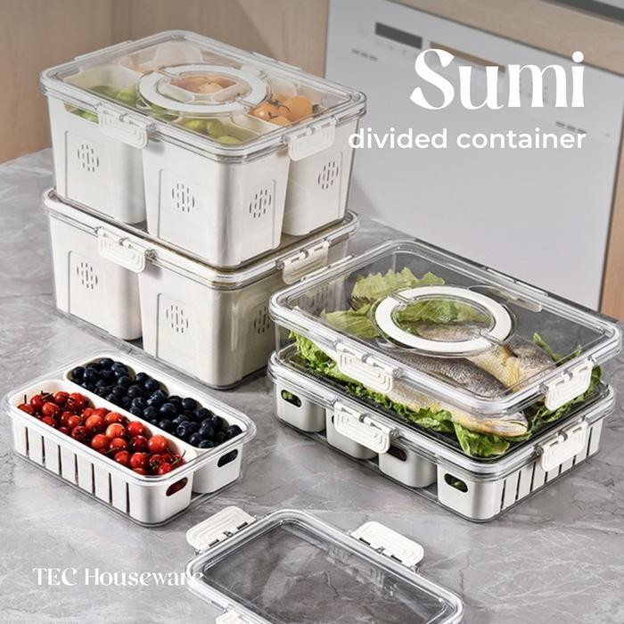 

TECSUMI Kotak Penyimpanan Makanan Kulkas FreezeTempat Serbaguna Tebal Drainase Storage Portable