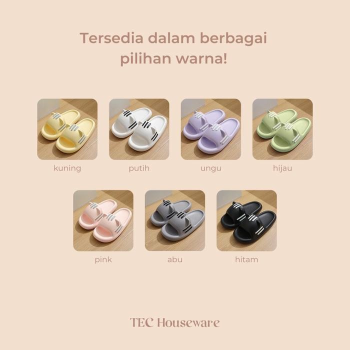 

TECKITTY Sandal Rumah Santai Wanita Pria Slip On Korea Jelly Sandal Empuk Tebal PVC Kualitas Tinggi