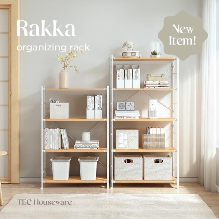 

TECRAKKA Rak Tingkat Serbaguna Kayu Nordic Style Minimalis