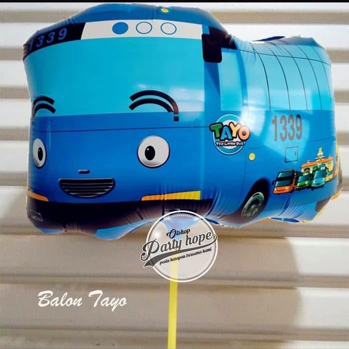 Balon Karakter Tayo biru / Balon Foil Tayo / Balon Foil Karakter Tayo