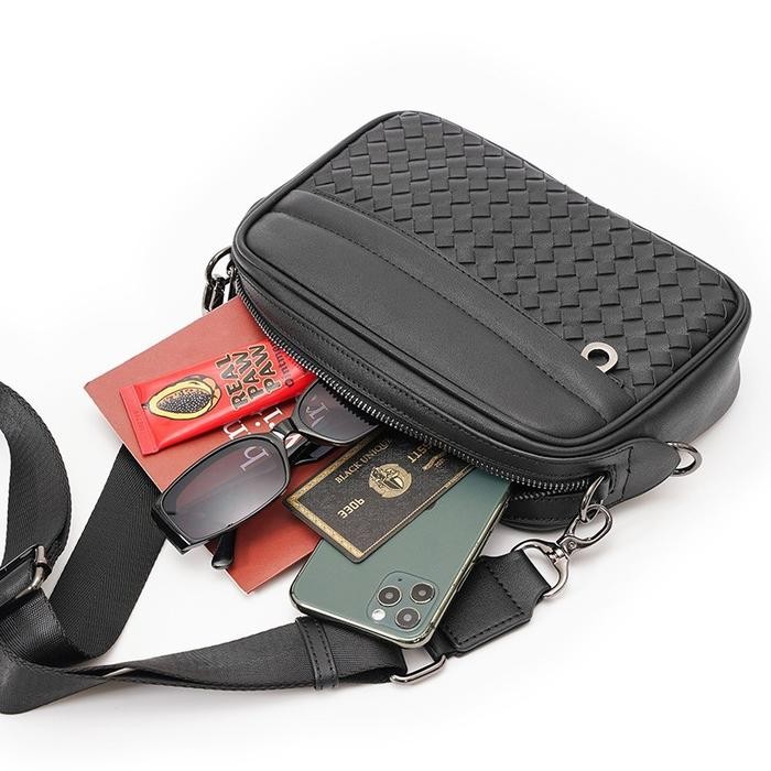 Leather Concept Tonie Tas Selempang Pria Kulit Tas Kulit Cowok Tas Pria Tas Jalan Hitam Cowok