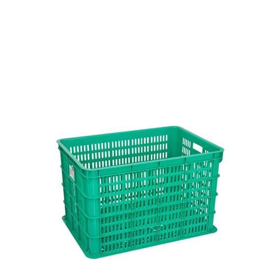 READY Box Kontainer Industri Green Leaf Krat Keranjang Paket Container Gelas