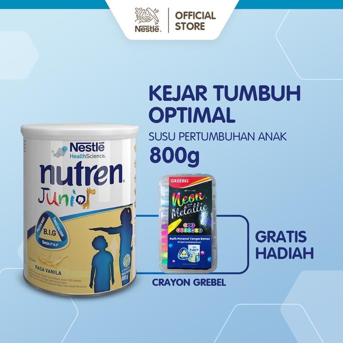 

Nutren Junior Prebio Susu Bubuk Susu Pertumbuhan 800g Free Crayon Grebel