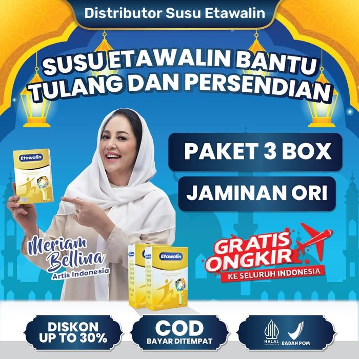 

Etawalin Paket 3 Box Susu Bubuk Kambing Etawa Asli Original Sudah BPOM, Halal MUI, Bisa COD