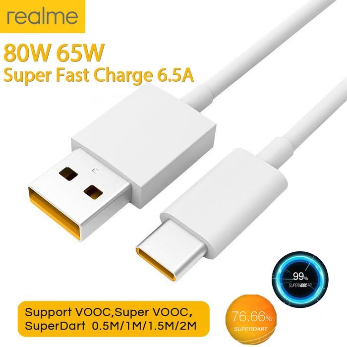 Kabel Charger Realme 7 / Realme 7i 30W Super Vooc Original 100%