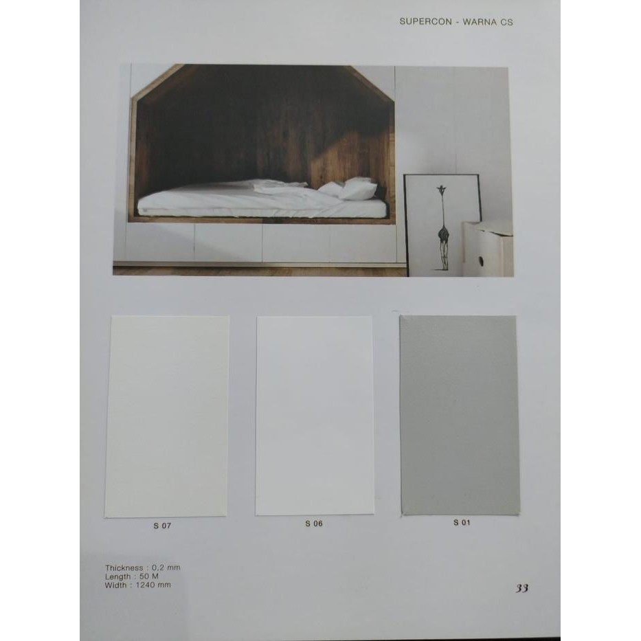 Supercon Sheet Putih Polos Kilap White Glossy Putih Glos ( Pvc Sheet ) Putih Kilap Putih Doff S07