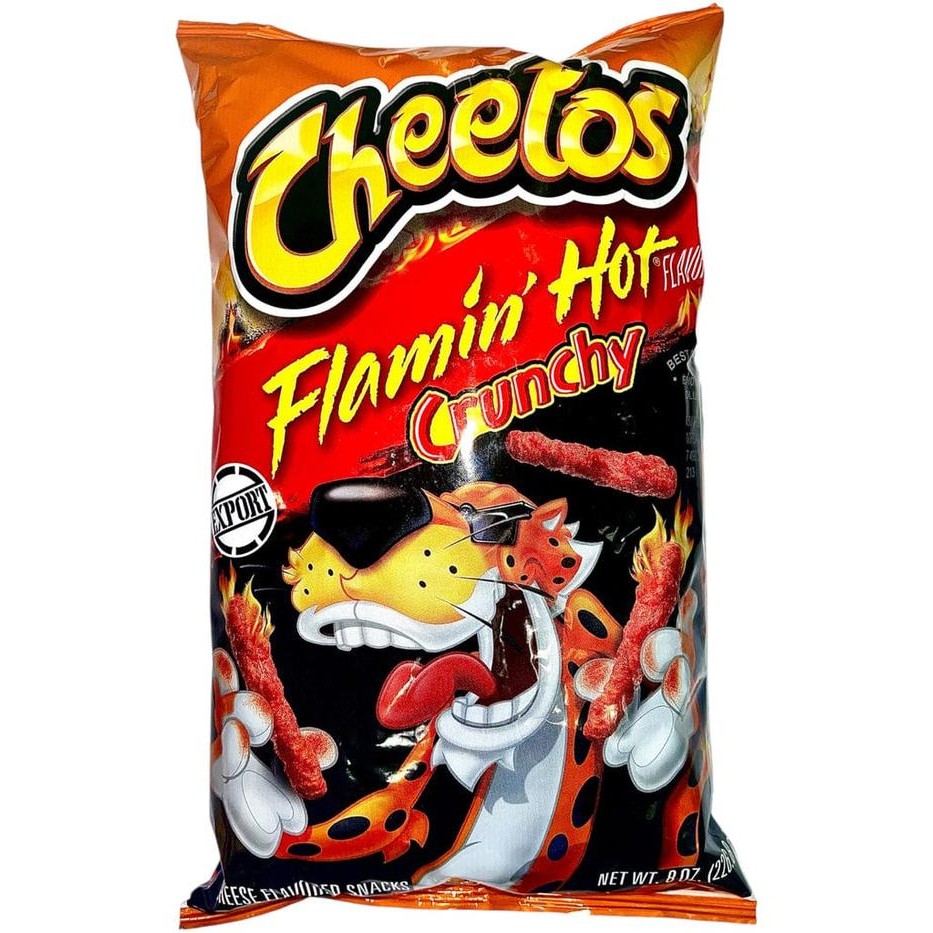 

Cheetos FLAMIN' HOT A SPICY CRUNCHY