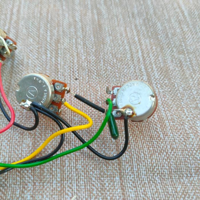 Stratocaster Wiring Set Prewiring Elektrikal Gitar Squier Original