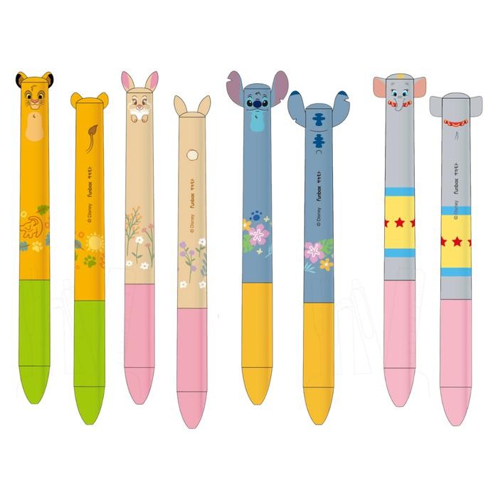 

Ready- Sakamoto Funbox Mimi Disney Animals Marie Cheshire Stitch Figaro 2 Color Ballpoint Ink Pen