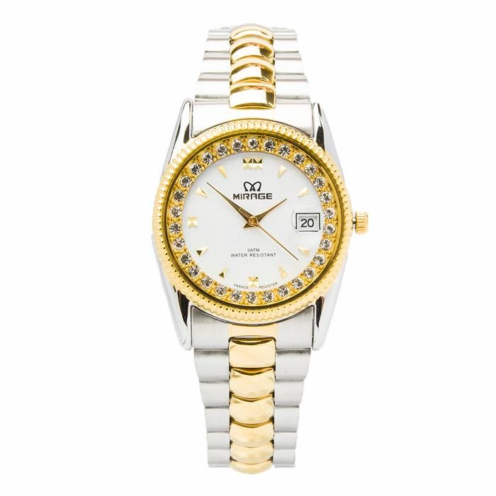Mirage Watch - Jam Tangan Wanita Permata Mewah Silvergold Rx Kaca Stainless Watches