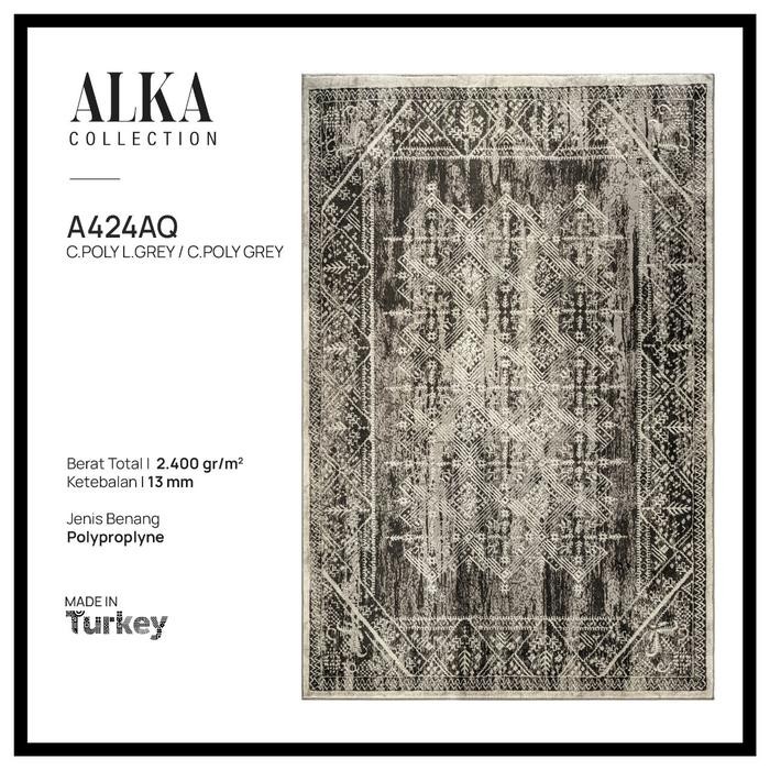 Karpet Permadani Turki Motip Mewah Bahan Lembut Ukuran 2X3