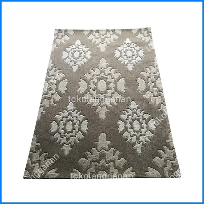 Arthome Karpet Hand Tuffted 140X200 Cm - Abu-Abu