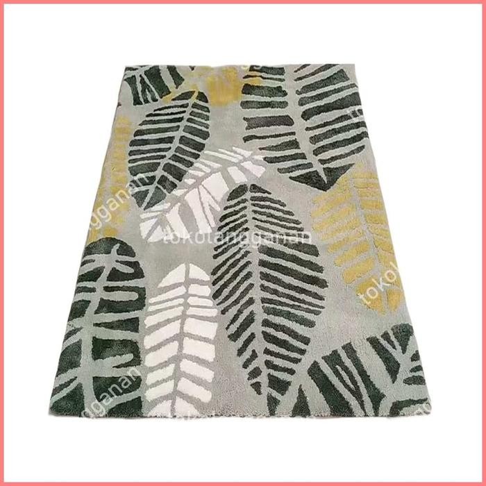 Arthome Karpet Leaf Crofiber 140X200 Cm - Hijau