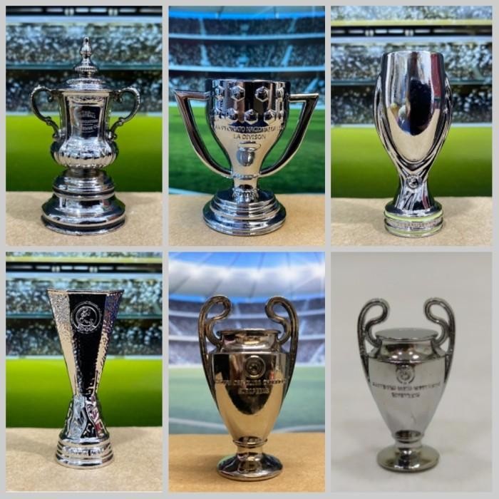 Figure Miniatur Piala Trofi Liga Inggris-Liga Champions-Piala Dunia -