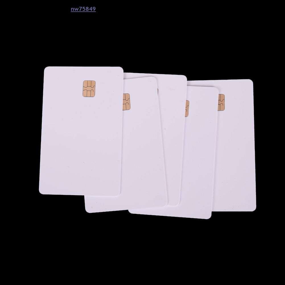 5 Pcs White Contact Sle442 Chip Smart IC Blank PVC Card With SLE4442 Chip Blank Smart Card Contact