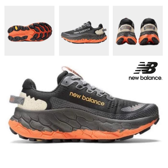 Sepatu NB NEW BALANCE FreshFoam X More Trail v3 2E Wide Black Cayenne