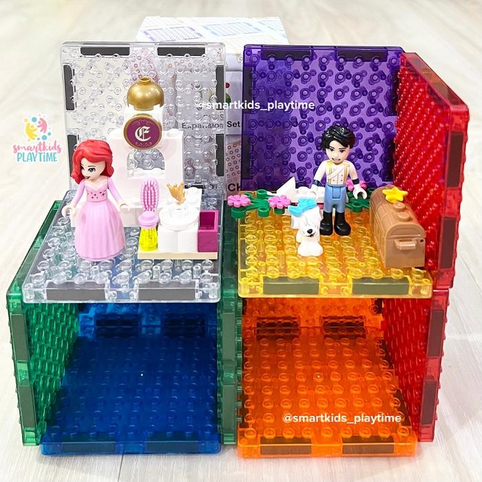 Mntl 16 Pcs Magnetic Brick Tiles Expansion Set Mainan Edukasi Anak